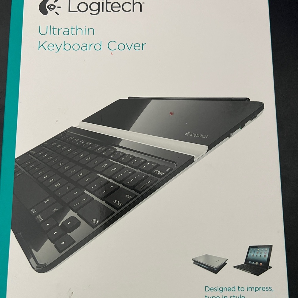 Logitech Black Tablet Keyboard Slim Wireless Cover